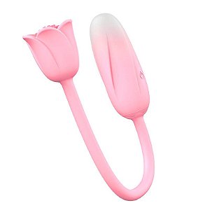 Vibrador Estimulador em formato de flor - Controle via APP - Recarga USB