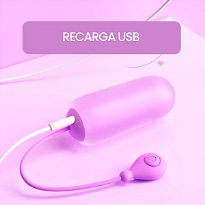 Vibrador Bullet com Controle via App – 9 Modos de Vibração - Recarga USB
