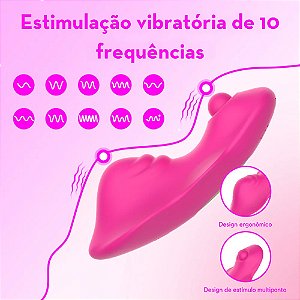 Vibrador de Calcinha por Aplicativo com 10 Modos de Vibração Recarregável USB