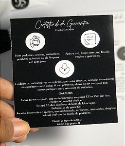 Cartão de agradecimento ou certificado de garantia (Papel offset colorido 180g) - 50 unidades