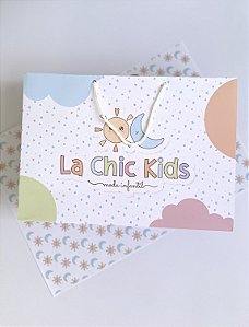 Sacola 31,5 x 9,5 x 22 (Papel offset branco 180g e alça cordão) - 50 unidades