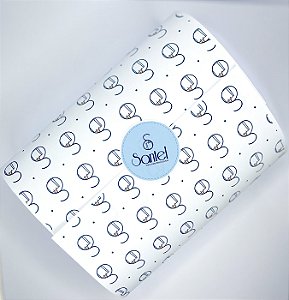 Papel pra embrulho personalizado com sua marca - papel offset 75g - 50 unidades