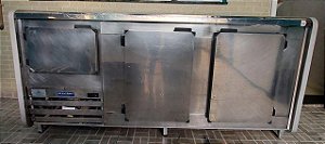 Balcão Refrigerado de Encosto 2,00mt. em Inox FortSul [Usado]