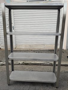 Estante 100% Inox 4 Planos 1,2 mt