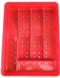 Organizador de Talher Vermelho - 5 Divisores
