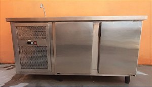 Balcão Refrigerado de Inox com Pia - 1,5m [Usado]