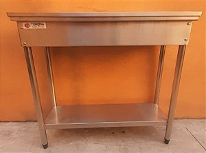 Aparador de Inox com prateleira lisa - 1m - Topema [Usado]