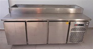 Balcão Refrigerado 3 Portas com Condimentadora - Cozil 2m [Usado]