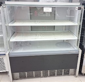 Balcão Refrigerado Vidro Reto 1,10M 2 Placas Frias Gelopar GPDA-110R PR 220v [Usada]