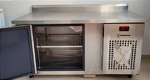 Balcão Refrigerado totalmente Inox dentro e fora - 1.50m [Semi-novo] Scuderia Inox