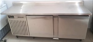 Balcão Refrigerado Inox dentro e fora 2m - com duas portas 220v - Scuderia Inox [Semi-novo]
