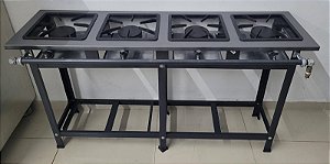 Fogão de 4 bocas de alta pressão - 30x30 [Seminovo]