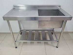 PIA 1,20M COM UMA CUBA INOX [SEMINOVA]