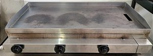 Chapa Para Lanches A Gás 3 Queimadores CGP-80 Edanca [Usada] * Registro e Mangueira incluso
