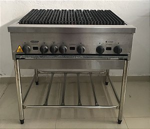 Char Broiler a Gás 90cm com Cavalete / Módulo Venâncio CGGP90 [Seminovo] * Fabricação 03/2023