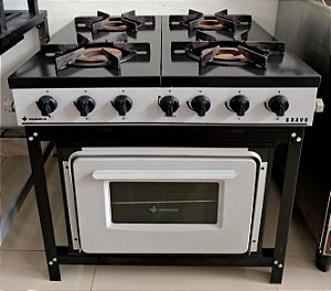 Fogão a Gás Industrial Bravo com 4 Bocas 4.090kcal - VENANCIO-BR4BF [Seminovo]