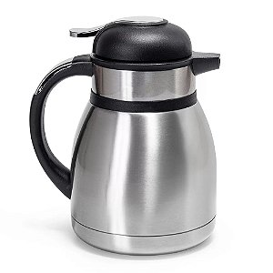 Garrafa Térmica Inox Premium Café Begônia 1,2 L Coffe Cor Prateado [Nova]
