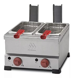 Fritadeira industrial a gás FT.4.428 8L aço inoxidável - Marchesoni [Nova]