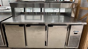 Balcão Condimentadora Refrigerado Inox Escovado 1,85m Kofisa 220V [Usado]