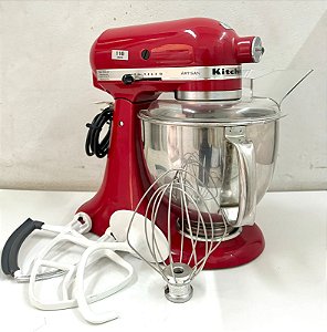Batedeira KitchenAid Artisan Empire Red - KEA33CV - 110V [Seminova] * Com 1 Batedor de Brinde com Borda Flexível para Stand Mixer