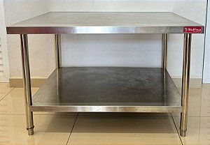 Bancada de apoio (baixa) total Inox - 1m x 70cm x 65cm Sulfisa [Usada]