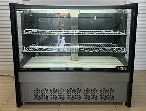 Vitrine / Balcão Expositor Refrigerado Confeitaria 1,25M - Ar Forçado - POLAR - PVRT-125 - 220V (Seminova)