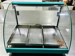Estufa Alfa para salgados de 3 bandejas Preta - 220V - Ômega [Seminova]