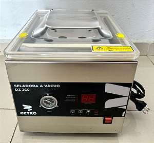 Seladora a Vácuo DZ 260 220V De Câmara Em Inox - Cetro [Usada]
