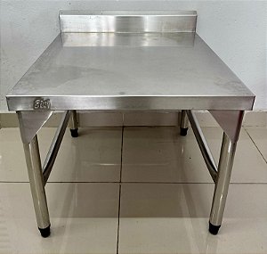 Bancada / Mesa de Inox de Apoio Baixa 50x60x70 - Elvi [Usada]