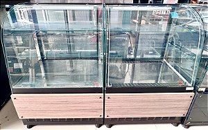 Conjunto / Combo DSR Vitrine Balcão Refrigerado Standard Preto e DSN Balcão Neutro Standard Preto - 220V - Ômega [Usado]