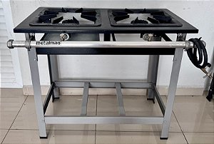 Fogão 2 bocas Alta Pressão 40x40 Perfil 6,5 - M6 Stori Premium- Metalmaq [Usado]
