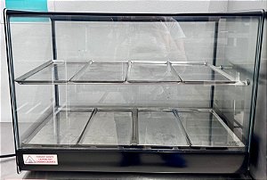 Estufa Vitrine Quadrada Dupla Salgados 8 Bandejas Evr Titã 220V [Seminova]