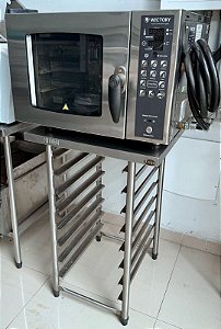 Forno Combinado Inox Digital 3 Gns Elétrico Wictory 220V Mono [Usado]