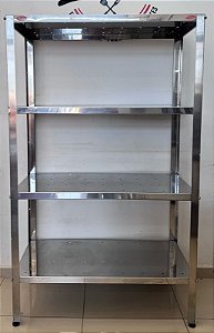 Estante de Aço Inox 04 Planos 1.10x50x1.82cm - Sulfisa [Usado]