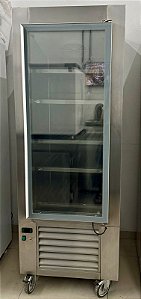 Geladeira / Refrigerador Comercial Vertical Expositor de Inox 700x850x2050mm 220V [Seminovo]