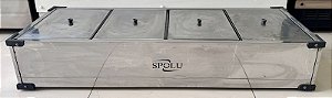 Rechaud/ Banho Maria Elétrico Inox 4 Cubas Spolu 220V SPL-504 [Usado]