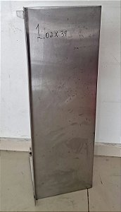 Prateleira de Inox c/ mãos francesas 1.02m x 34cm [Usada]