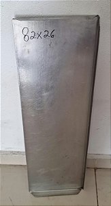 Prateleira de Inox c/ mãos francesas embutida 82cm x 26cm [Usada]