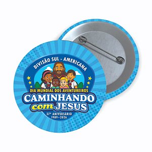 BOTOM DIA DOS AVENTUREIROS CAMINHANDO COM JESUS