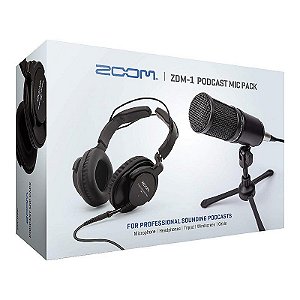 Kit Podcast Zoom ZDM-1 com Microfone, Fones e Acessórios
