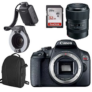 Kit Completo Canon T7+ para Fotografia Odontológica/Odonto