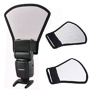 Difusor Rebatedor Pá Para Flash Speedlight Universal 2 em 1