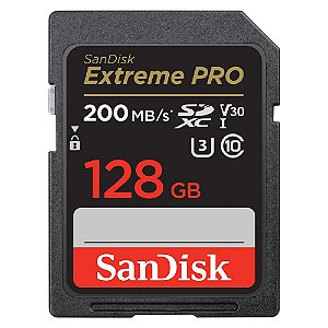Cartão Memória Sdxc Sandisk 128gb Extreme Pro 200mbs