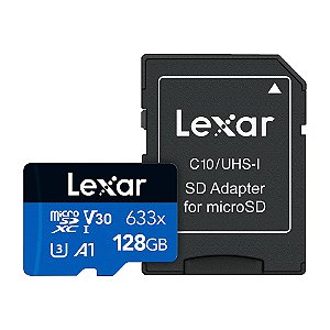 Cartão Memória Micro Sdxc Lexar 128gb 633x 100mbs
