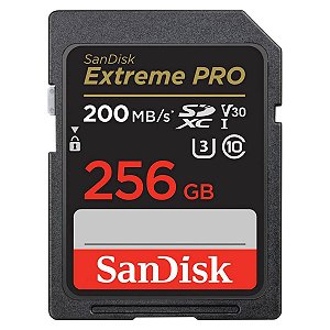 Cartão Memória Sdxc Sandisk 256gb Extreme Pro 200mbs (v30)