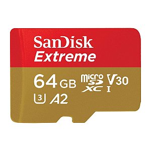 Cartão Memória MicroSDXC SanDisk Extreme 64GB 170mb/s (v30)