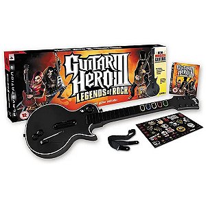 Kit Guitar Hero 3 Legends Of Rock Ps3 Com Guitarra Sem Fio