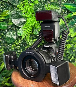 Kit para Fotografia Odontológica - Canon T6 + 100mm Macro + Flash Yongnuo YN-24EX