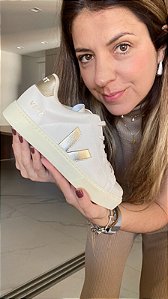 Tenis Vert Bege/Dourado