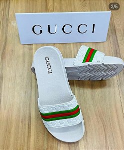 Chinelo Slide Unissex Branco Gu